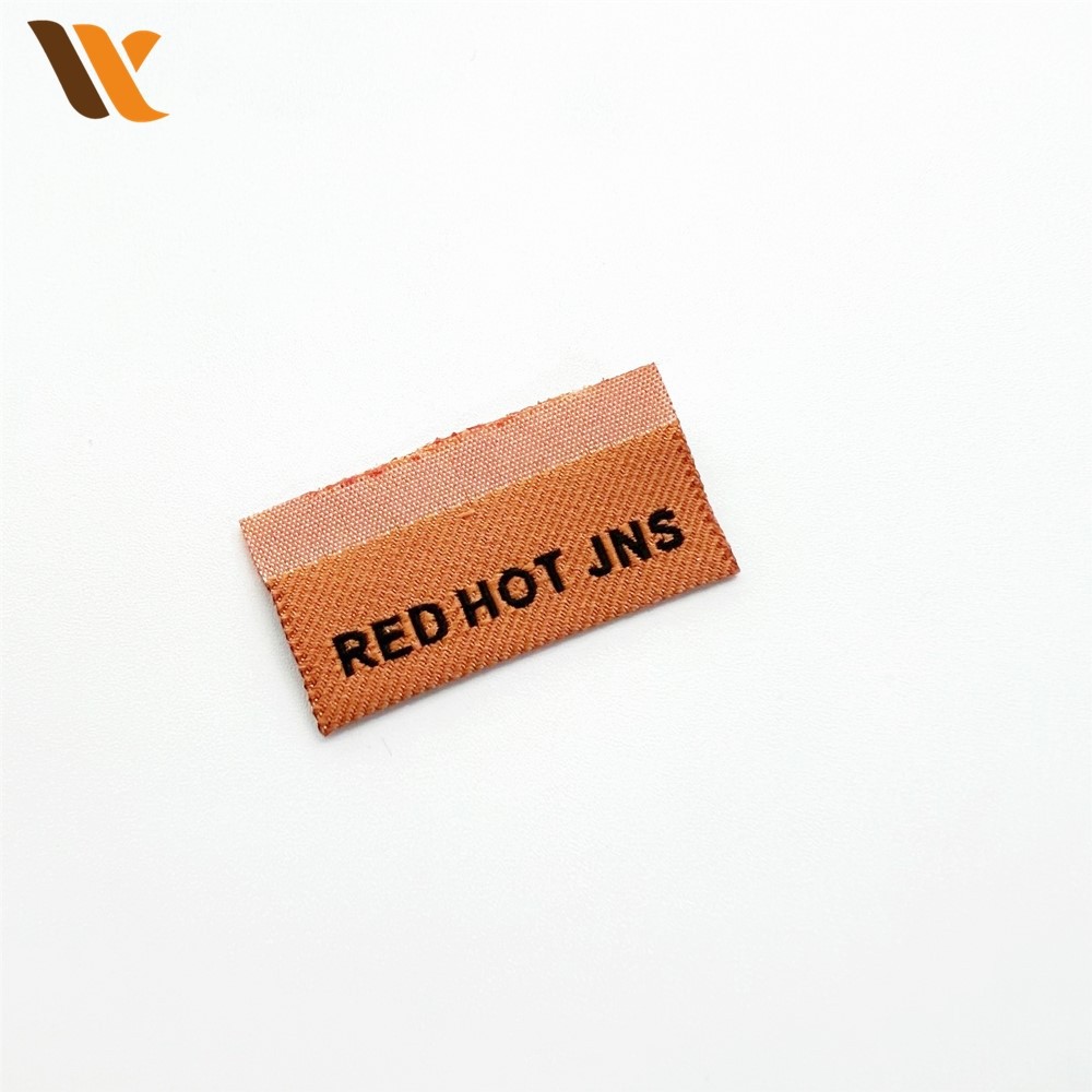 Custom Brand Small Orange Neck Woven Label