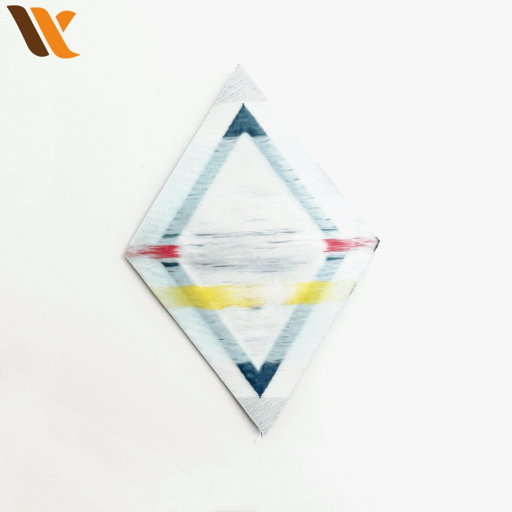 Custom Diamond Shaped Blue Woven Patches