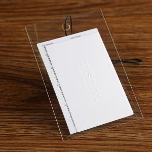 Dylunio personol dillad plastig PVC siglen Tag