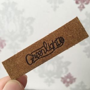 Label lledr swêd Microfiber