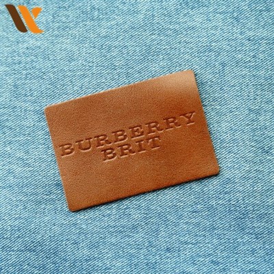 Label Lledr Logo Debossed Brown