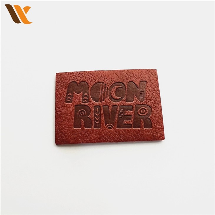 Wholesale Small Brown Genuine Leather Labels 2